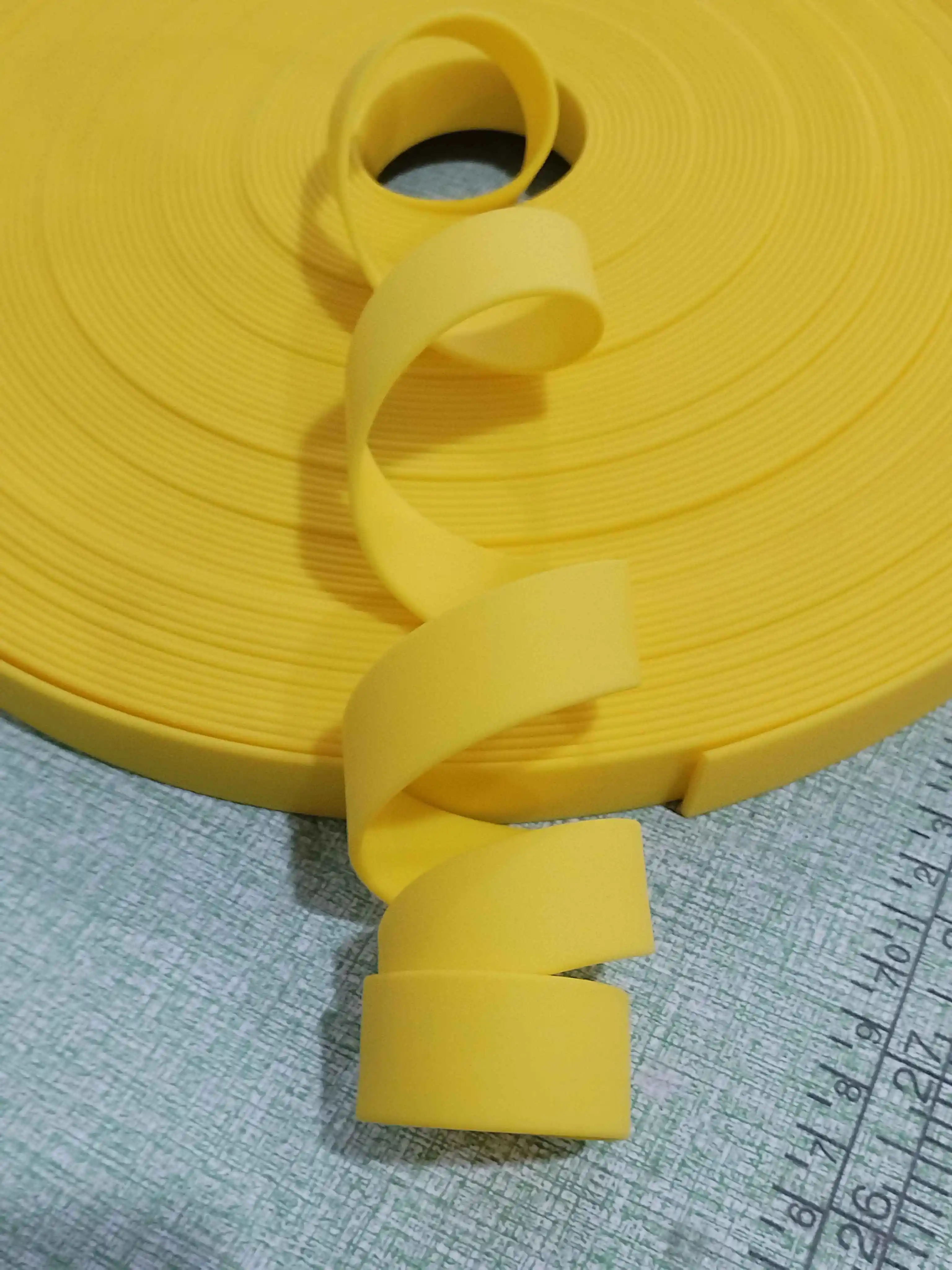 Custom 1cm 2.5cm-10cm Soft Knit Ribbon Elastic Webbing, Nylon Spandex Rubber Band Pvc Coated polyester Webbing for Clothing