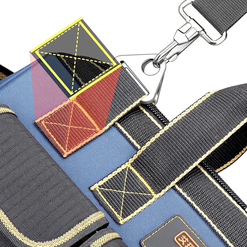 Multi-Function Tool Bag 1680D Oxford Cloth Electrician Bag Multi-Pocket Waterproof Anti-Fall Storage Bag W24-225