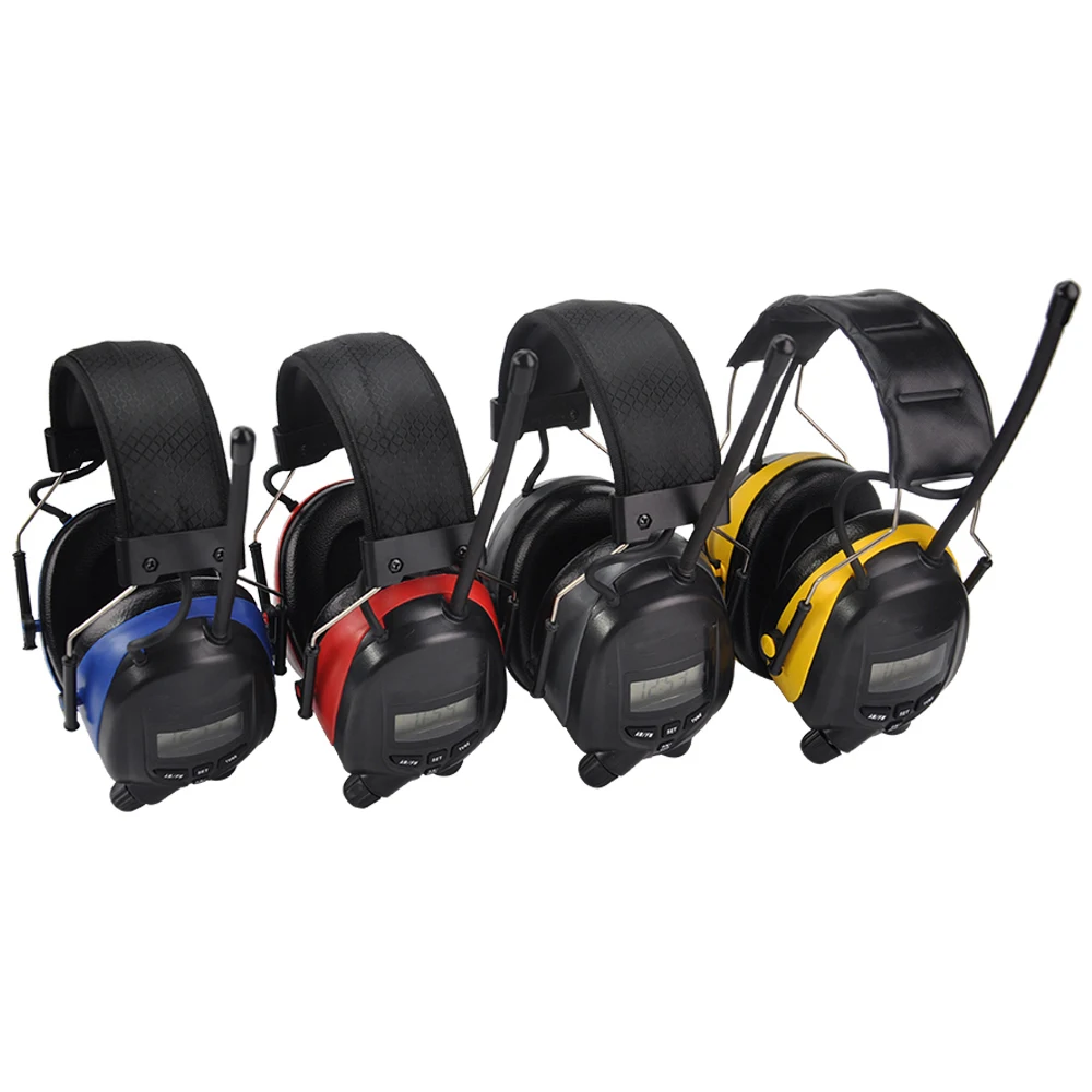 AM/FM Radio Headphone with Digital Display Ear Protection Noise Reduction Earmuffs Comfortable Hearing Protector
