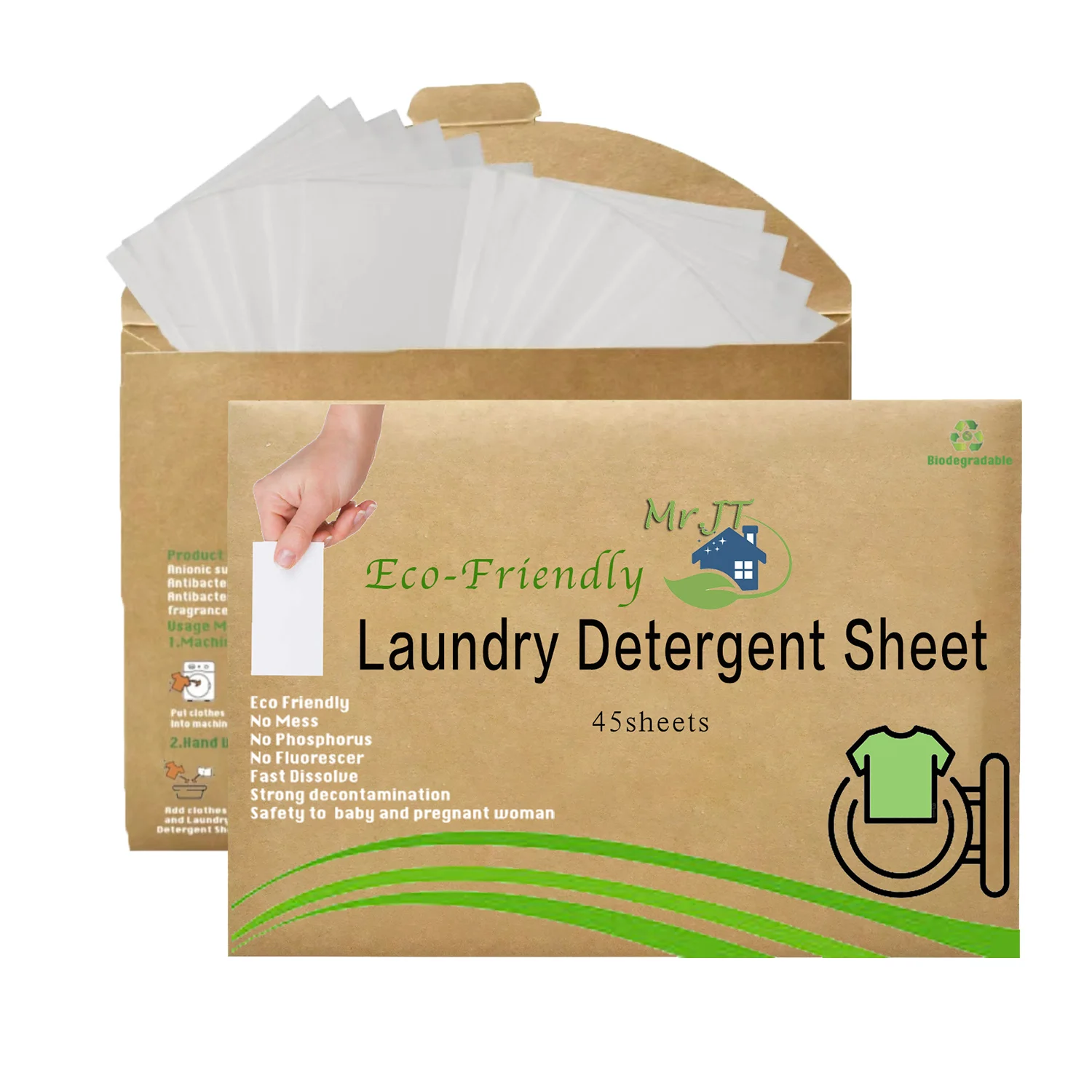 2022 новый тренд, биоразлагаемые эко-полоски на основе растительного экстракта, листы стирального порошка