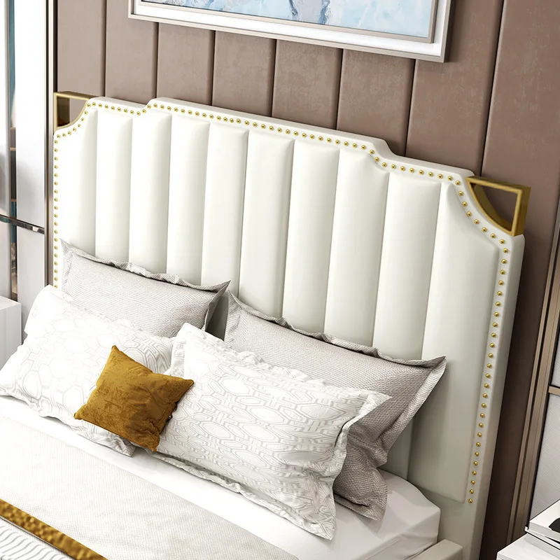 Bedroom furniture sets no mattress  king queen twin fashion upholstered Storage  bed frame 1.8m double modern soft leather beds