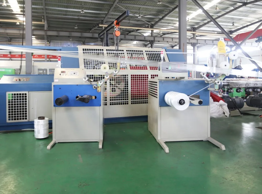 PP PE split film extruding machine raffia yarn production equipment plastic film split machine
