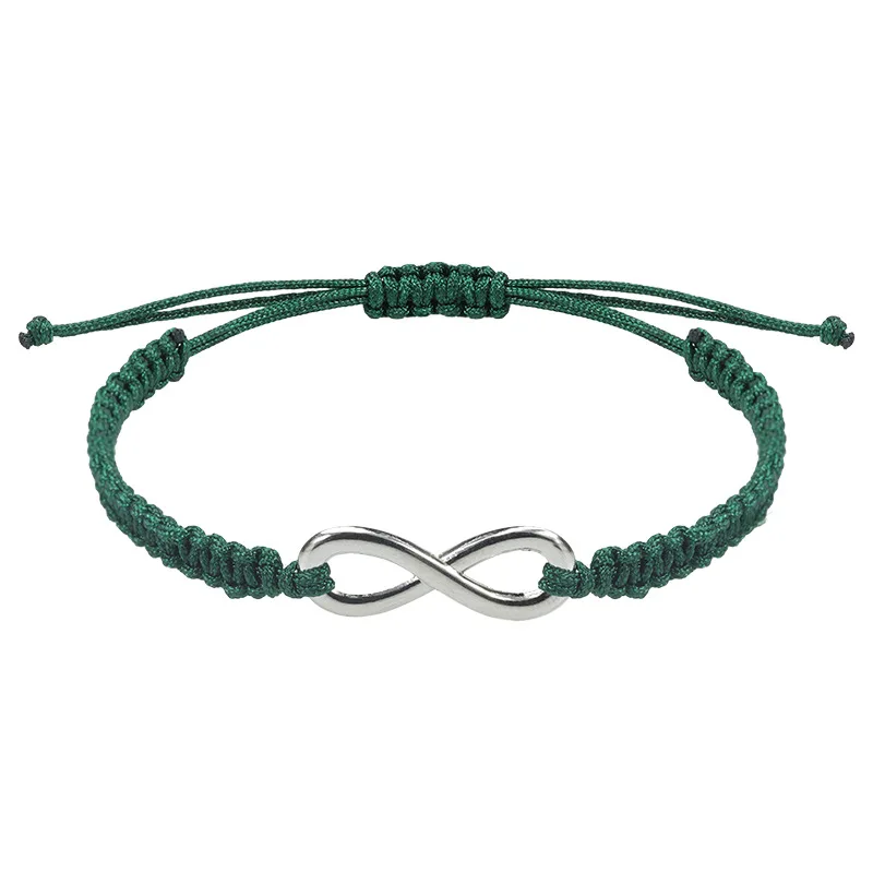 Chinese Knot String Infinity Symbol Lucky Color Rope Bracelet Adjustable Bracelet DIY Infinity Charm Bracelet