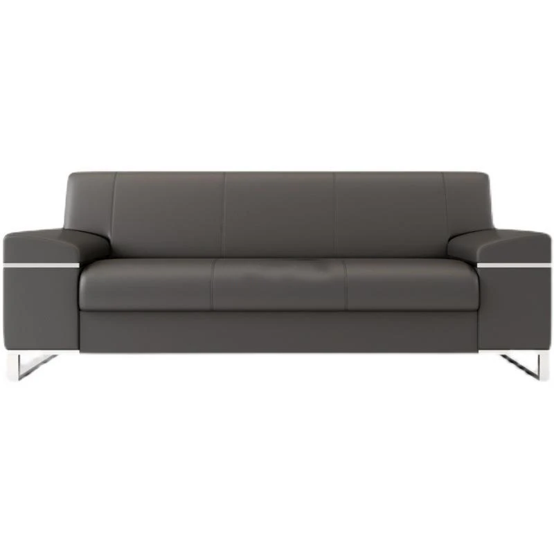 Modern Nordic Style Office Combination Sofa Set with High Rebound Sponge and Imported Nappa Leather Upholstery