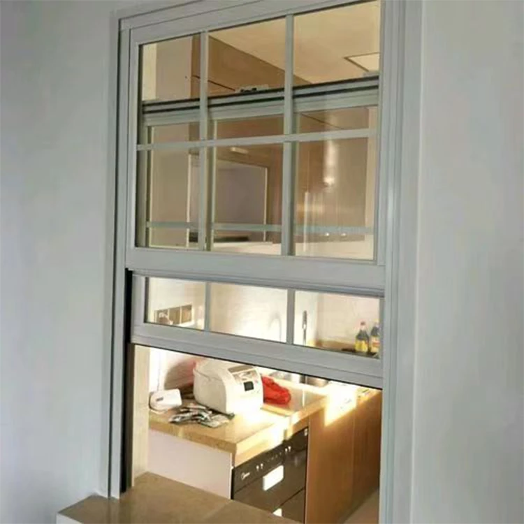 White aluminum Frame Vinyl Double Hung Windows Low E Glazed Vertical Sliding Window With Mosquito Net