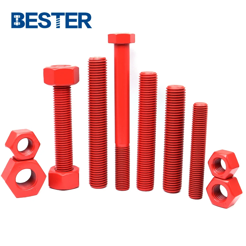 Cheap Price DIN976 DIN975 Factory High Strength Ceramic Fluorocarbon Coated A193 B7M B7 2H All Threaded Rod Stud Bolt