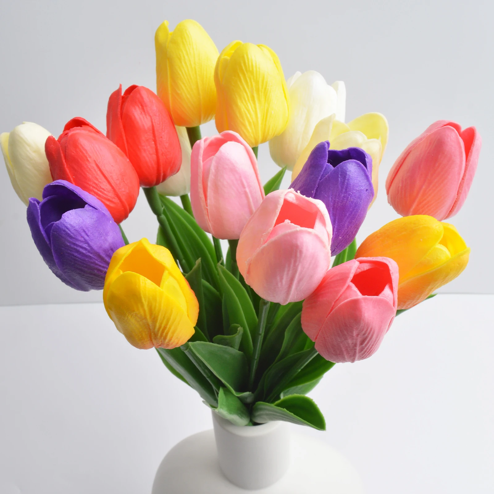 Hot Sale Real Touch Wedding Flowers Pu Tulip Artificial Tulip Flower Tulips Artificial Real Touch Flower