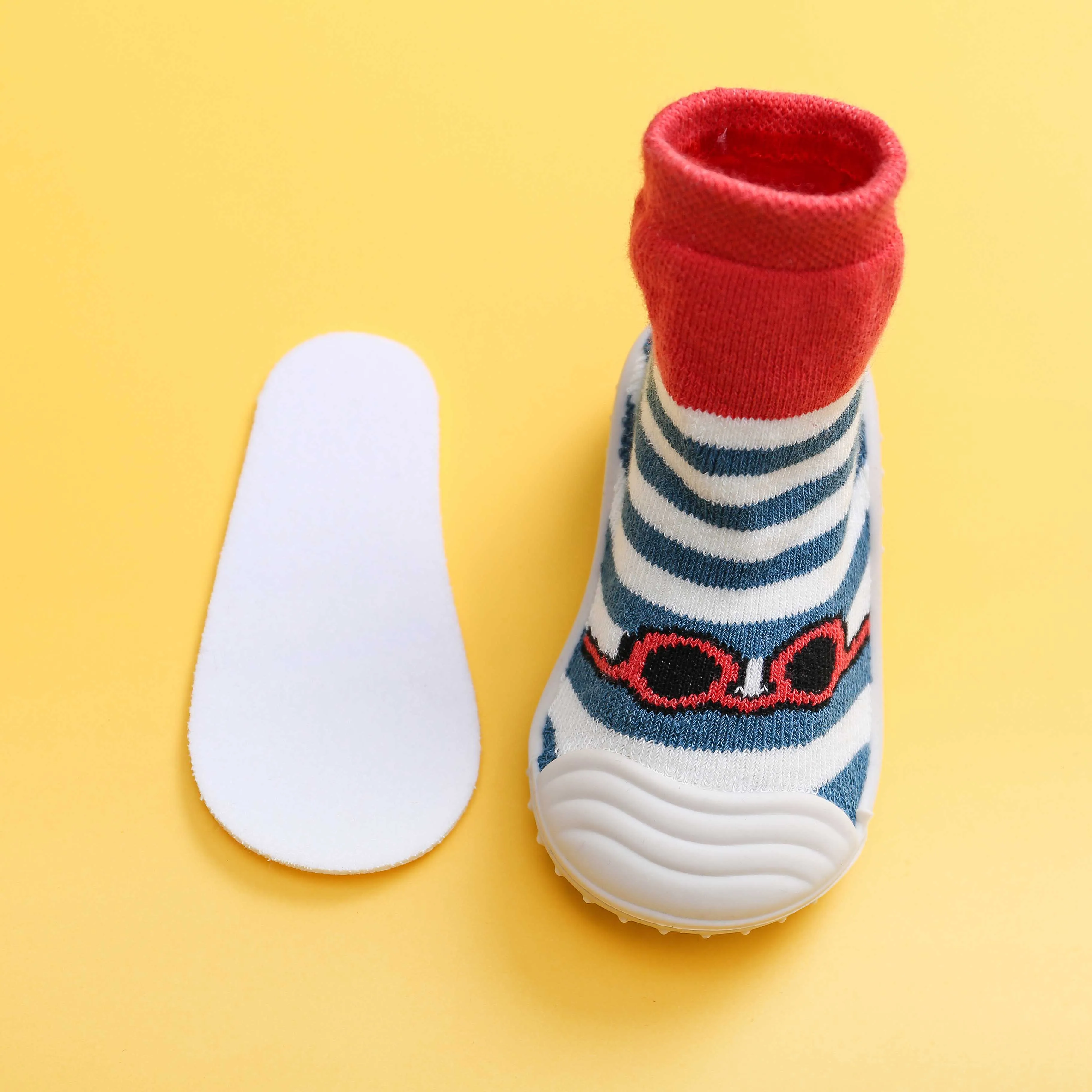 Boys Girls Non-slip Soft Rubber Sole First Walker Cotton Knitted Infant and Toddler Shoes Baby House Shoes