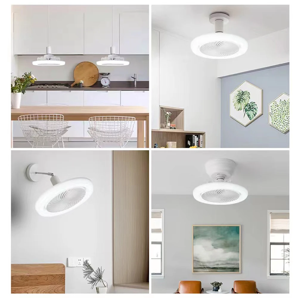 E27 Socket Ceiling Fan 10 Inch Mini Ceiling Fan With Led Light Simple Mute Socket Ceiling Fan With Light