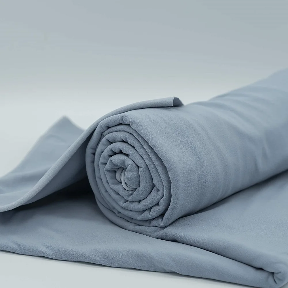 FREE SAMPLE Double Brushed Jersey Fabric Stretch Poly Spandex Knit Fabric Sewing Apparel Textile Great for Sportswear