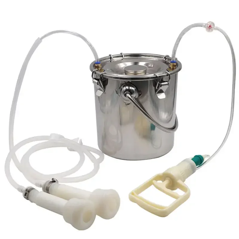 5L Stainless Steel Drum Manual Milking Machine for Sheep Goat milking machines