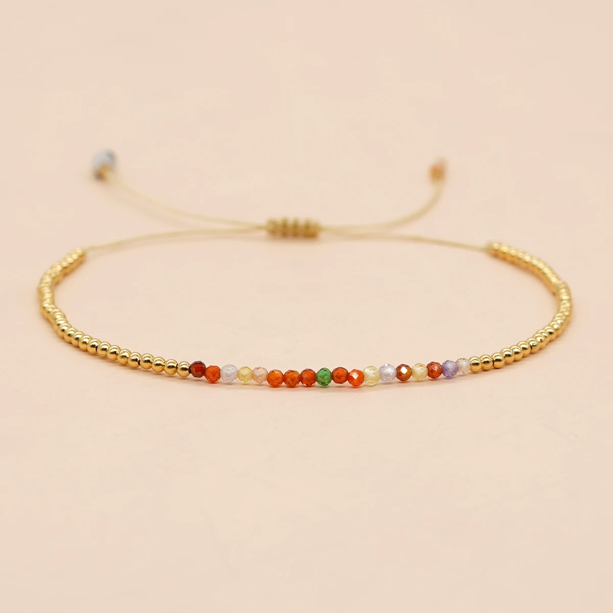 Go2boho Dainty Gold Plated Beaded Bracelet Women Pulsera Jewelry Friendship String Boho Beach Handmade Crystal Beads Bracelets