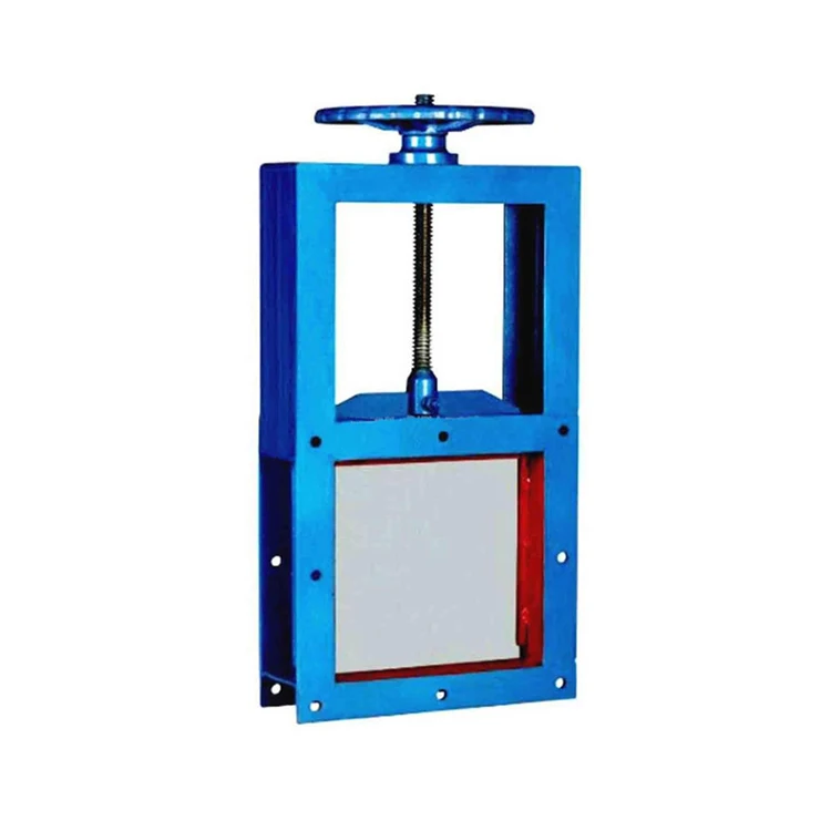 Small Size Rectangular Slide knife gate valve with Pneumatic Cylinder