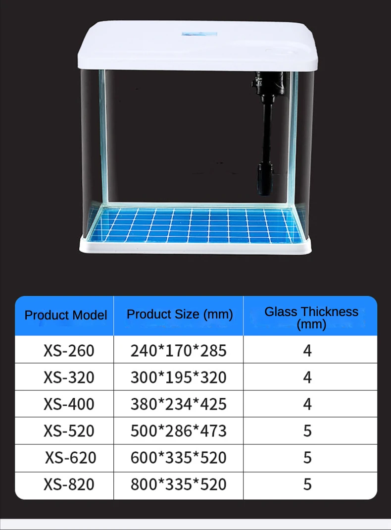 Fish tank office living room glass small fish tank mini aquarium table fish tank