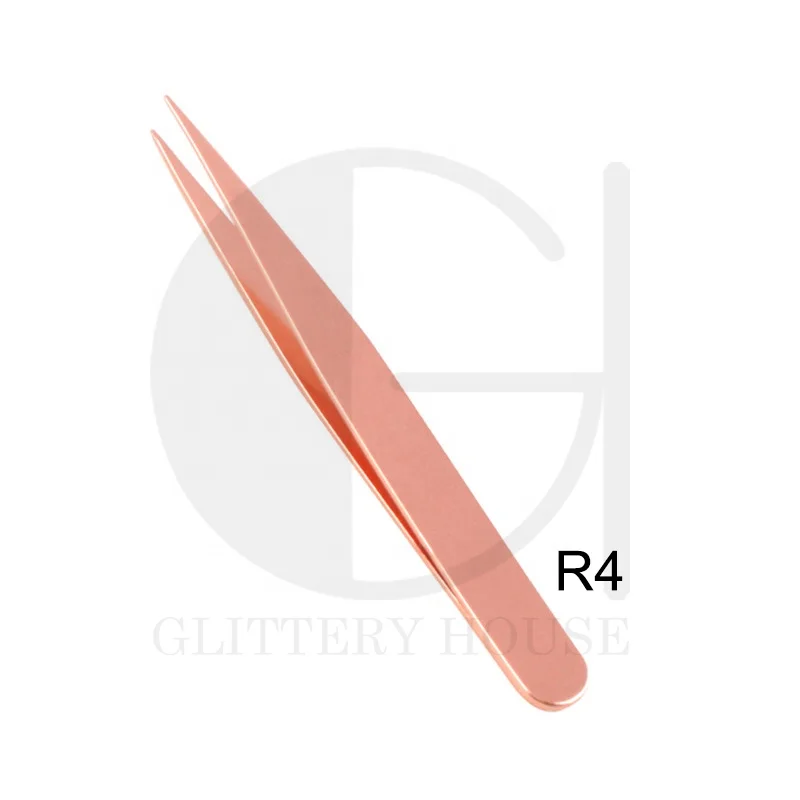 
custom packaging rose gold eyebrow tweezers rose gold private label tweezers for eyebrow clips stainless steel makeup tools 