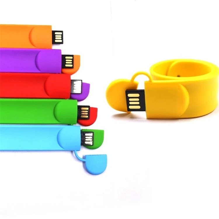 Customized LOGO Pendrive OEM ODM Memory Stick 2.0 3.0 2GB 4GB 8GB 16GB Silicone Bracelet USB flash drive Full Capacity USB Stick