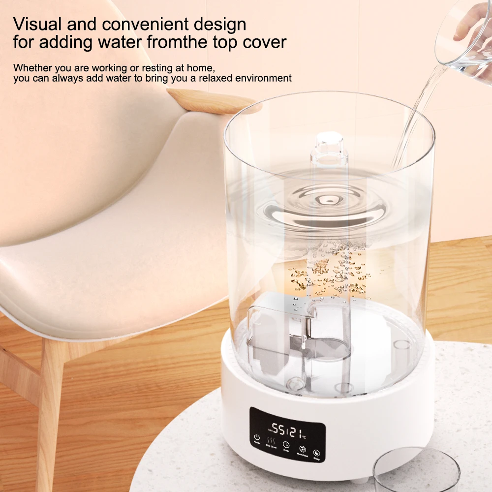 Smart Wifi App Control Humidificador 5L Transparent Water Tank Essential Oil Diffuser Mist Air Humidifiers With Timer