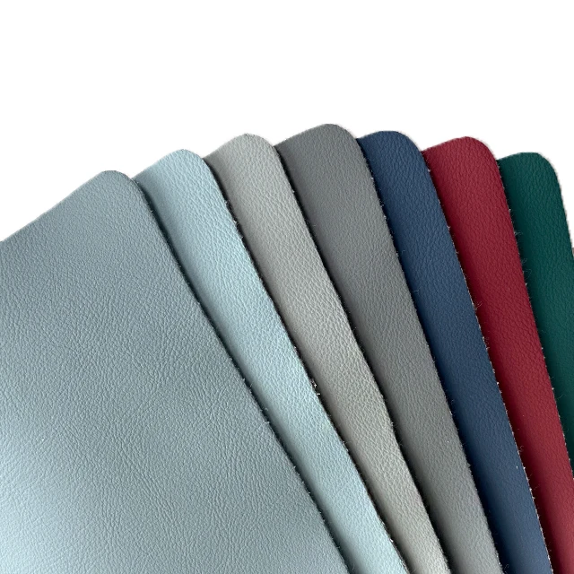 Peach Velvet Backing Leather 1.2mm Wear-Resistant Scratch Resistant Artificial PVC Leather For  Sofa Chair