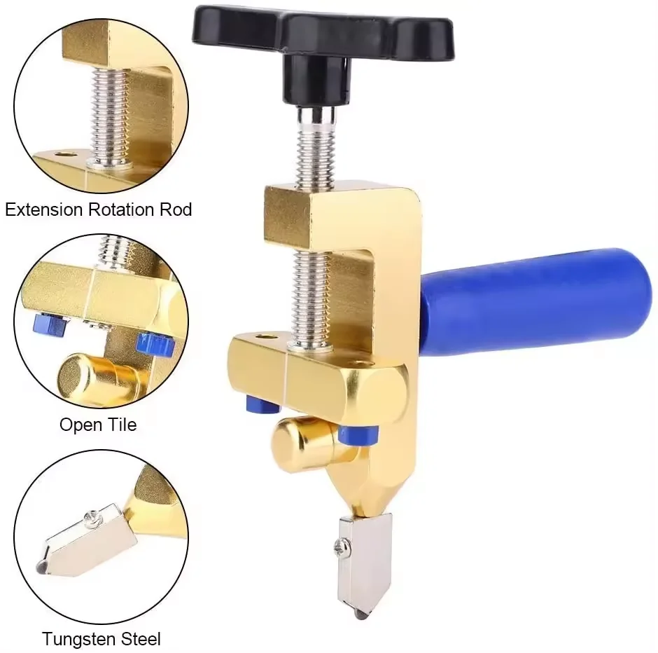 JNZ Top-quality Glass Tile Cutting 2 In 1 Glass Cutter Set Manual Construction Tool Diamond Glass Cutter