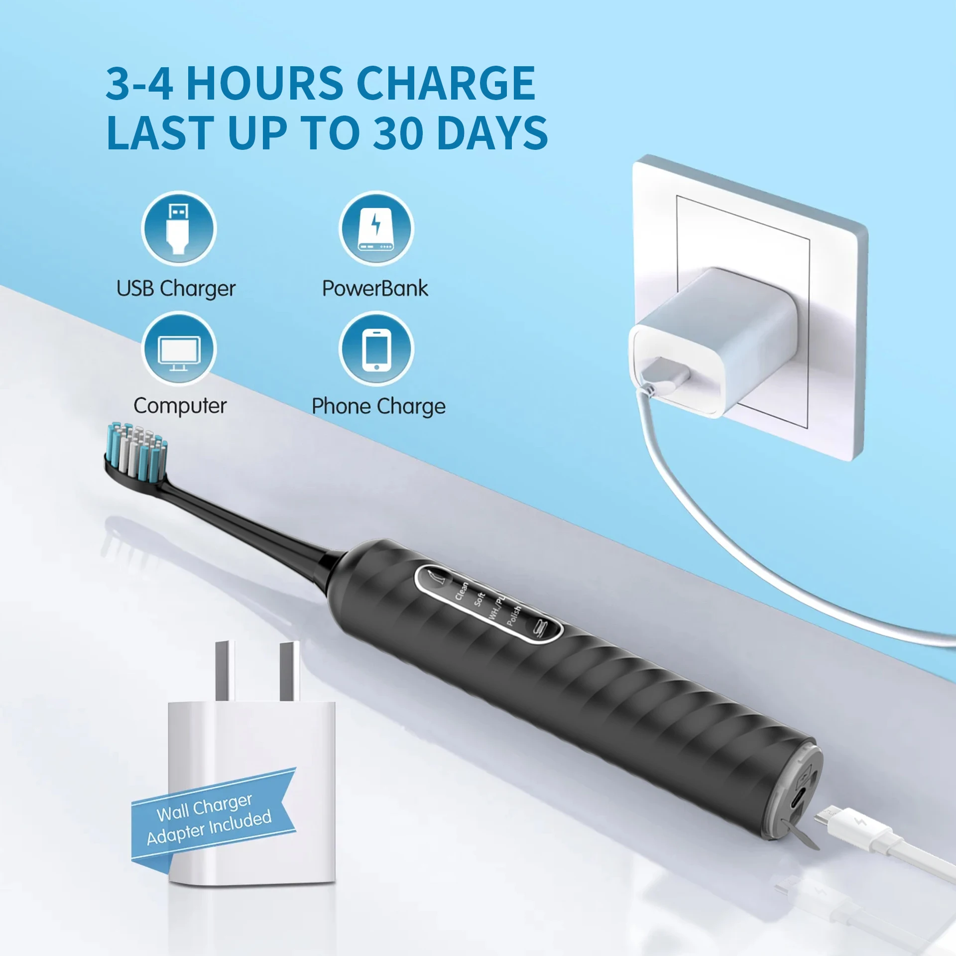 3 in 1 Electric Toothbrush with Water Flosser Cordless Advanced Oral Irrigator Toothbrush Combo Professional Flossing Toothbrush