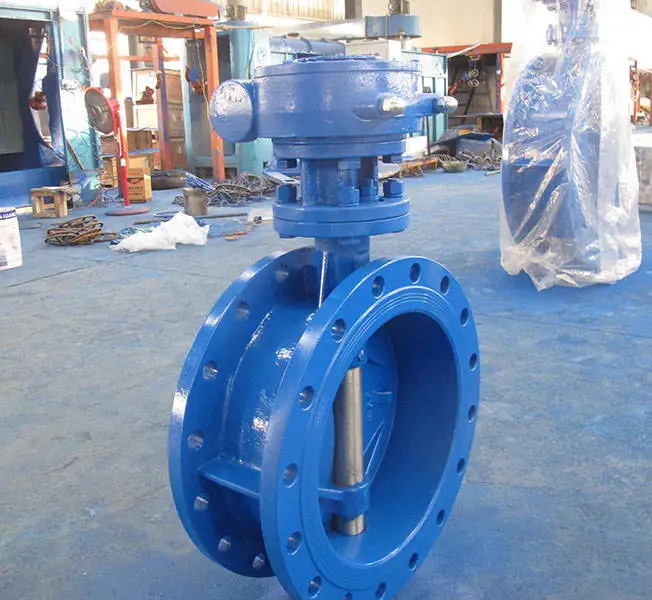 Standard Concentric Type Soft Seal Butterfly Valve Worm Gear Rubber Seated Double Flanged Butterfly Valve Wafer Butterfly Valve
