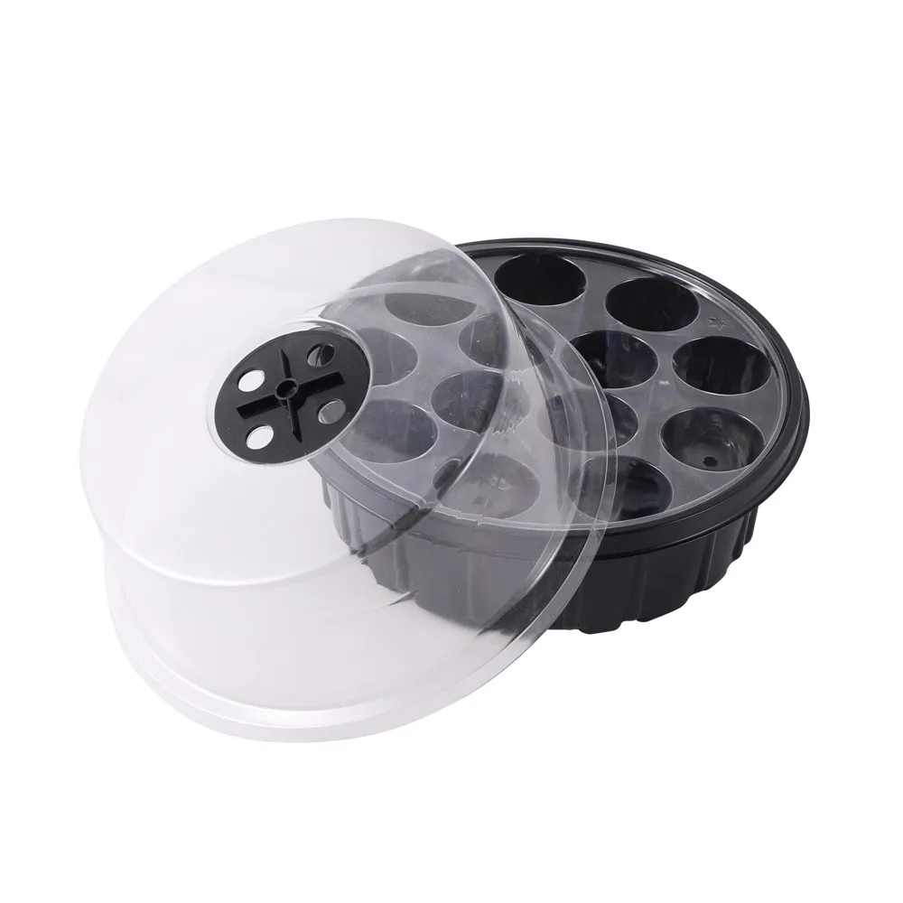 Growing Tray Seedling 13 Cell Seeding Box Mini Seedlings Propagator Greenhouse Grow Trays Dome