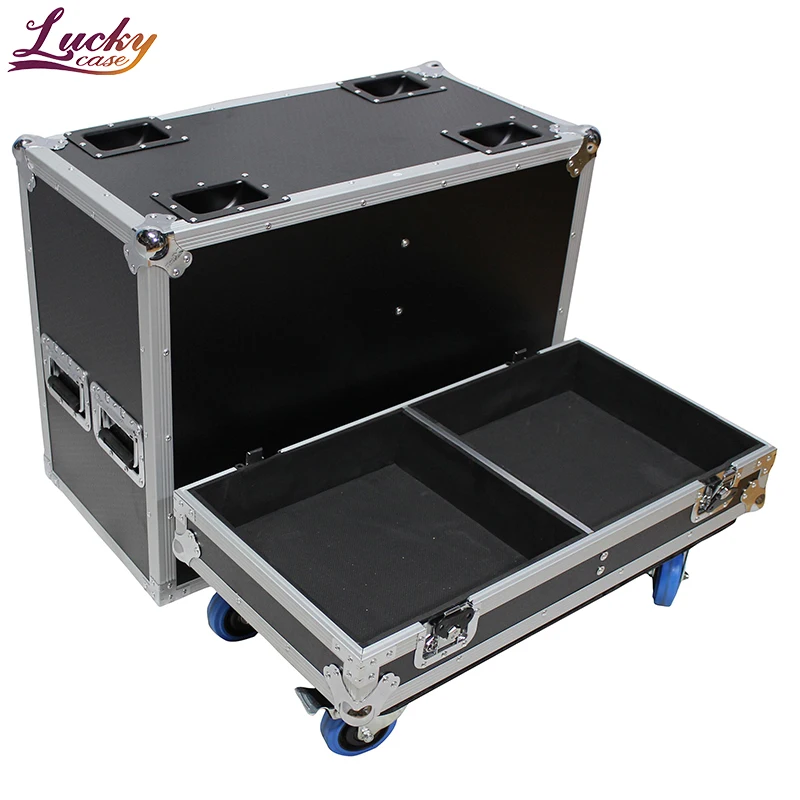 Aluminum ATA Flight Case Road Transport for 2 QSC KLA12 Speakers Support Customization