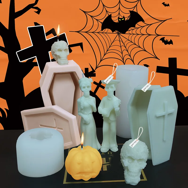 CHEAP Halloween Silicone Baking Molds  Nonstick Cake Molds- Pumpkin, Evil, Skulls, Ghost chocolate mould