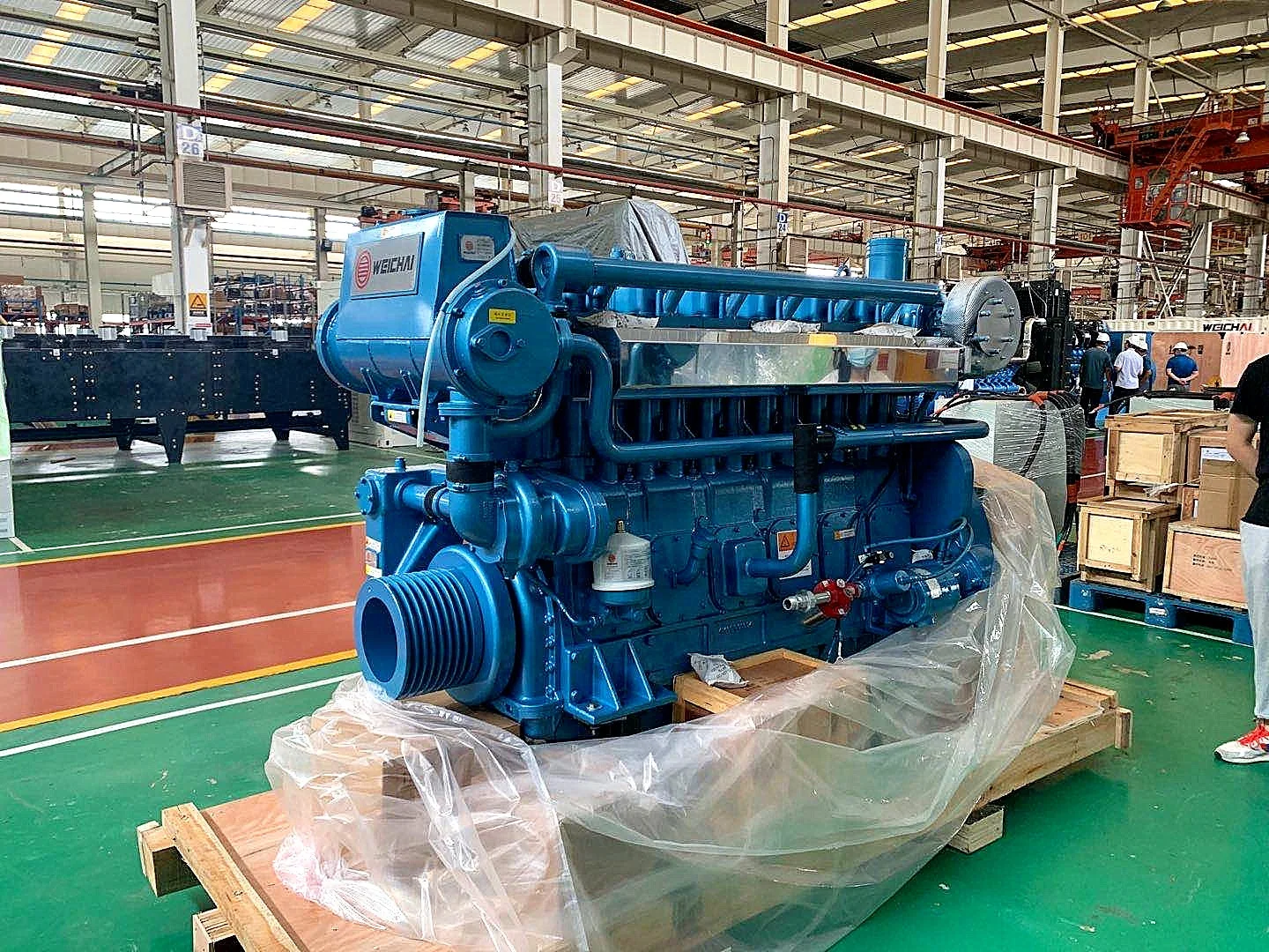 High quality water cooled turbocharged Chinese Weichai X6170ZC350-1 diesel marine engine 4 stroke