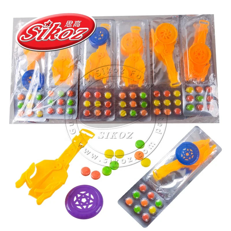 Plastic watch flying UFO  toy candy