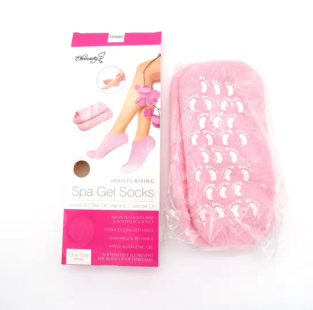 Wholesale Box-Packed Moisturizing Socks Foot Care Protector Silicon Gel Spa Sock for Women