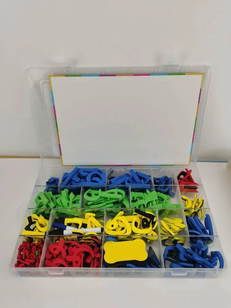 Cheapest 210 EVA Decorative Learn Magnetic Alphabet 3D Foam ABC Magnetic Letters montessori magnet letter sticker blocks
