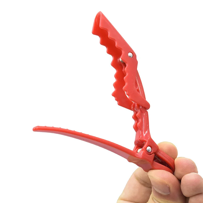 2021 Hot Sell Wholesale Salon Tools Colorful Custom Glossy Alligator Hair Clip Crocodile Clips Logo Accepted