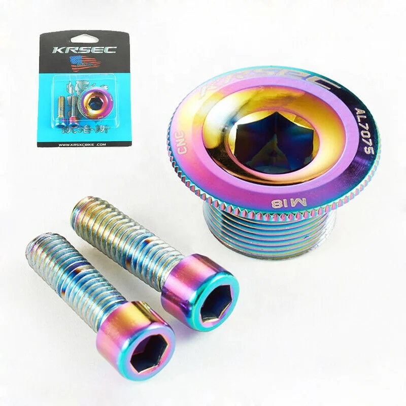 M15/M18/M20 Bicycle Crank Bolt M15 MTB Crankset Screw Cover Aluminum BMX Road Bike Arm Bolts Mountain Bike Parts Accessories
