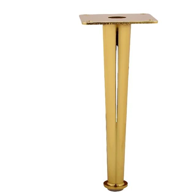 Modern metal conical high-leg sofa feet, golden brass  furniture legs, Luxury sofa feet