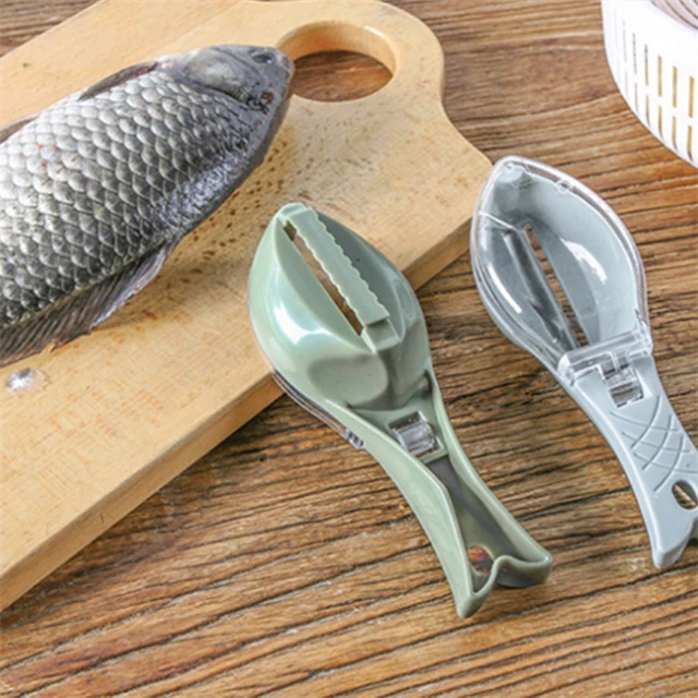 J745 Quick Remove Fish Knife Cleaning Peeler Graters Scale Scraper Fish Skin Scraping Brush Fishing Scale Brush With Box