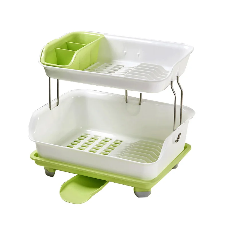 Household Kitchen Items Plastic Dish Rack Organizer Kitchen Utensils Storage Basket Stand