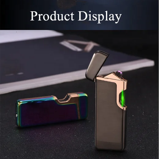 DWBANG Creative New Portable Metal USB Charged Electric Lighter Plasma Laser Induction Double Arc Powerful Cigarette Lighter
