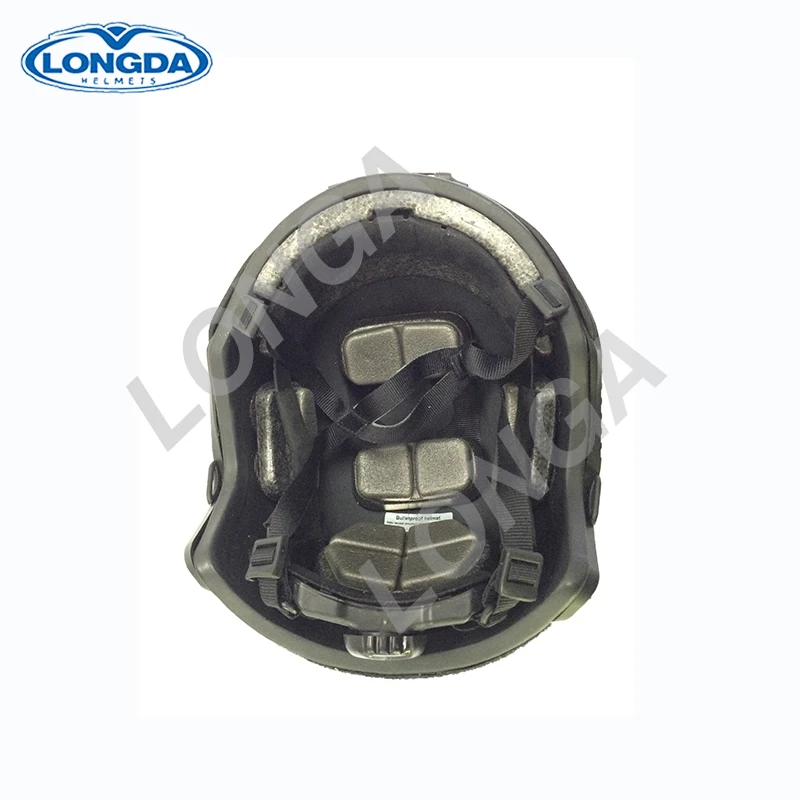 Hight efficiently black military ballistic bullet proof helmet for police