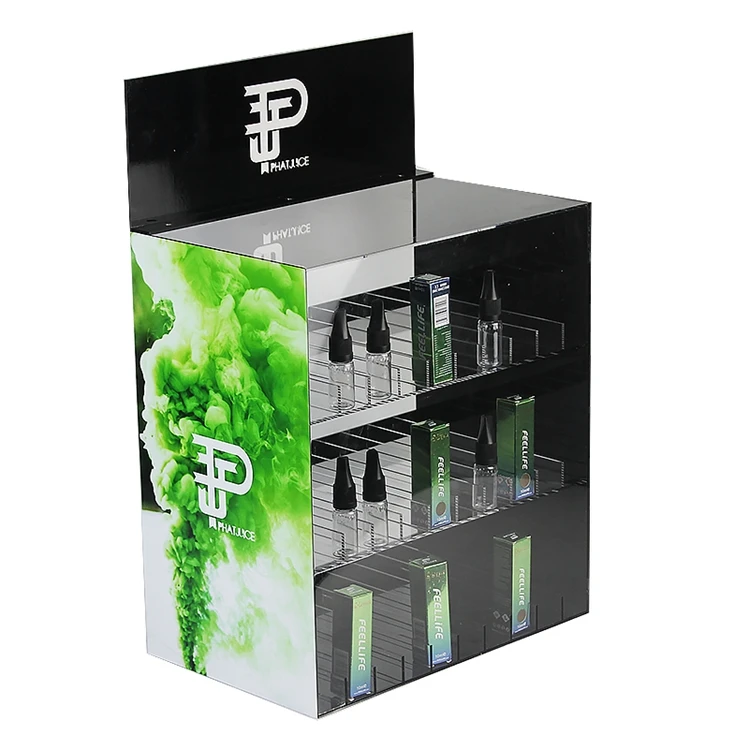 custom Free Design Door-type LED Cigarette Tobacco Display Cabinet With Pushers