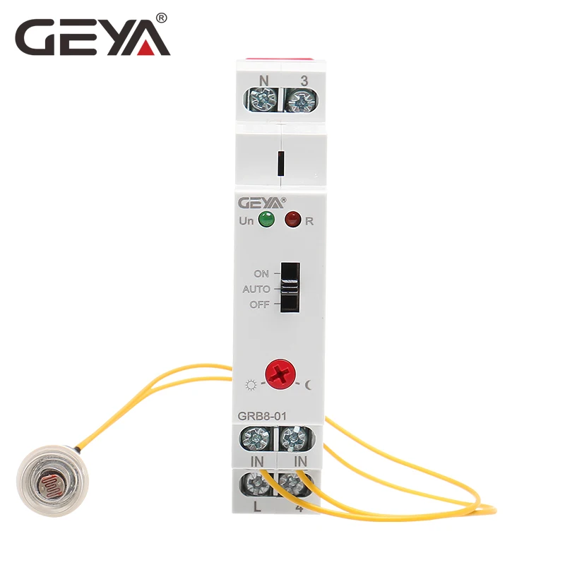 Выключатель управления освещением GEYA GRB8-01 автоматический переключатель уличного и садового