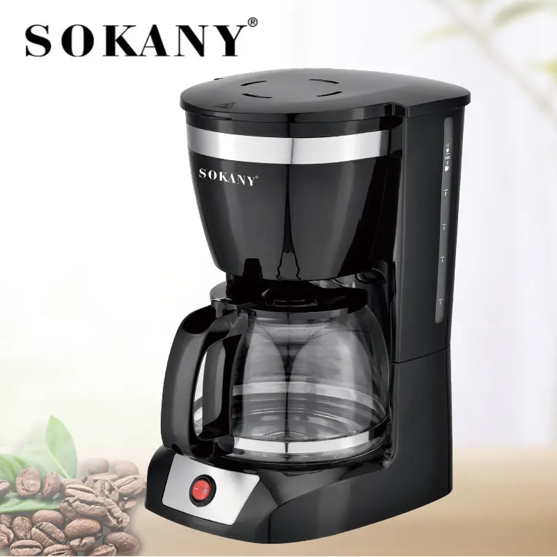 SOKANY-108S8 Cup 10 Cup Kahve Makinesi Automatic Tea and Drip Coffee Maker Machine With Digital
