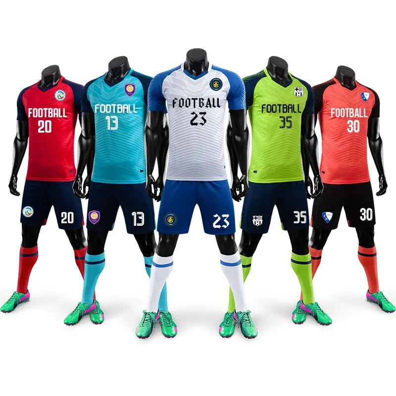 Customized Latest Design Youth Practice Soccer Team Designs Sleeve Team Sports Club Sublimation Football Jersey