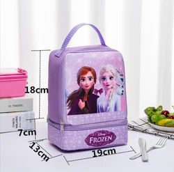 Новая детская Портативная сумка для ланча, креативные двойные сумки для бенто, сумка для ланча для студентов с мультипликационным анимационным рисунком