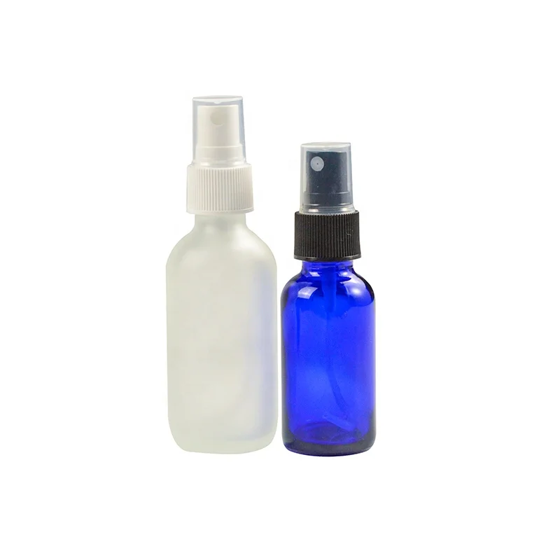 Free Sample Factory Price 5ml-100ml Frosted Round Transparent Brown Essential Oil Spray Bottle
