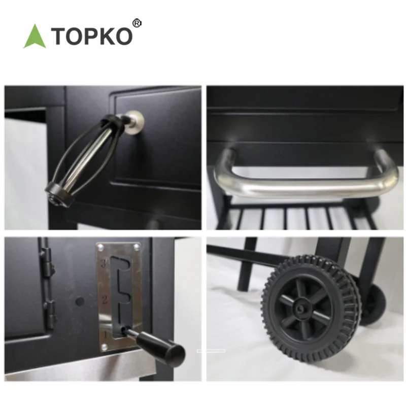 TOPKO оптовая продажа семейный туристический пикник курица свинина гриль для барбекю еда приготовление пищи двойной