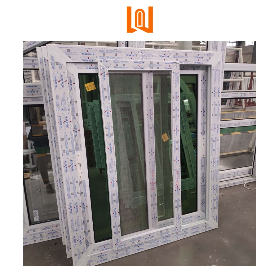 WANJIA Australian Standard UPVC Sliding Windows Vinyl Glass Windows PVC Windows Sliding with Net