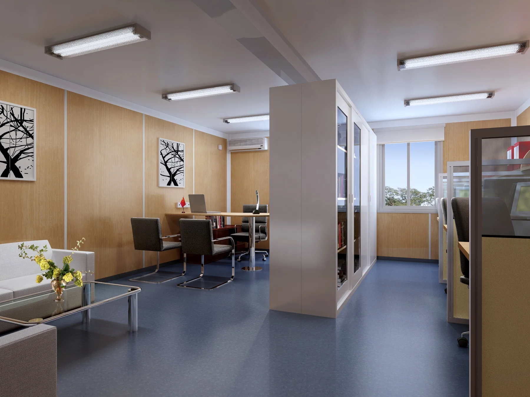 Flat Pack 40ft Modular Portable Living Container House Portable Homes 2 Bedroom Container House