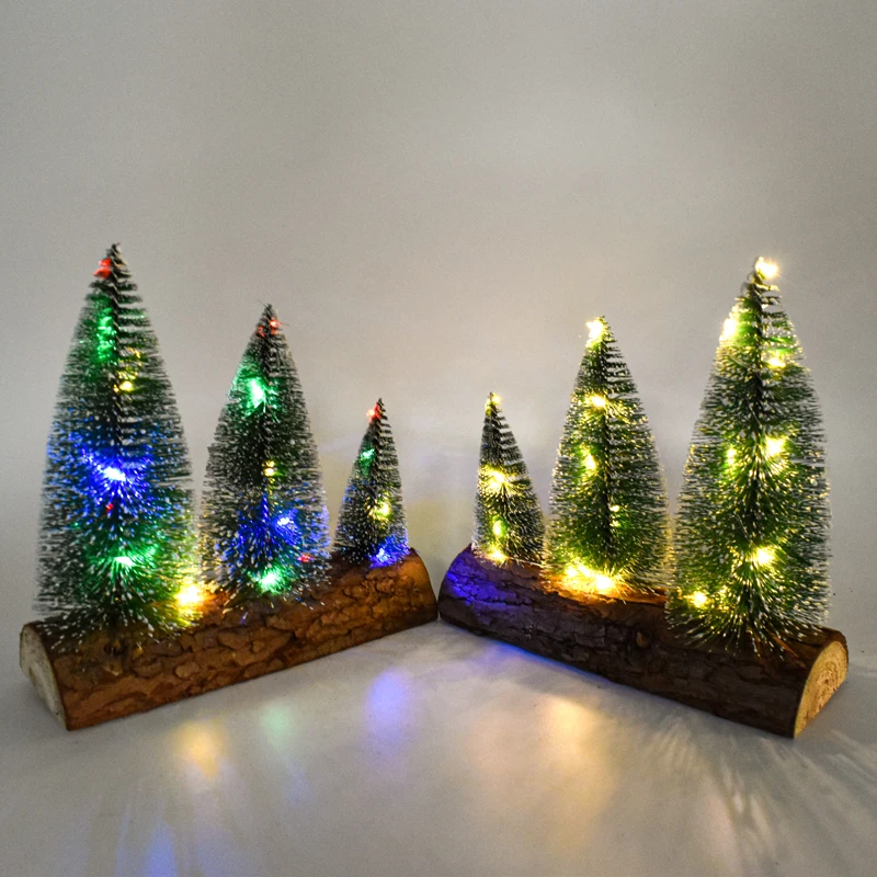 Wholesale mini Christmas tree accessories ornaments Artificial Christmas tree LED home Christmas Tree decoration