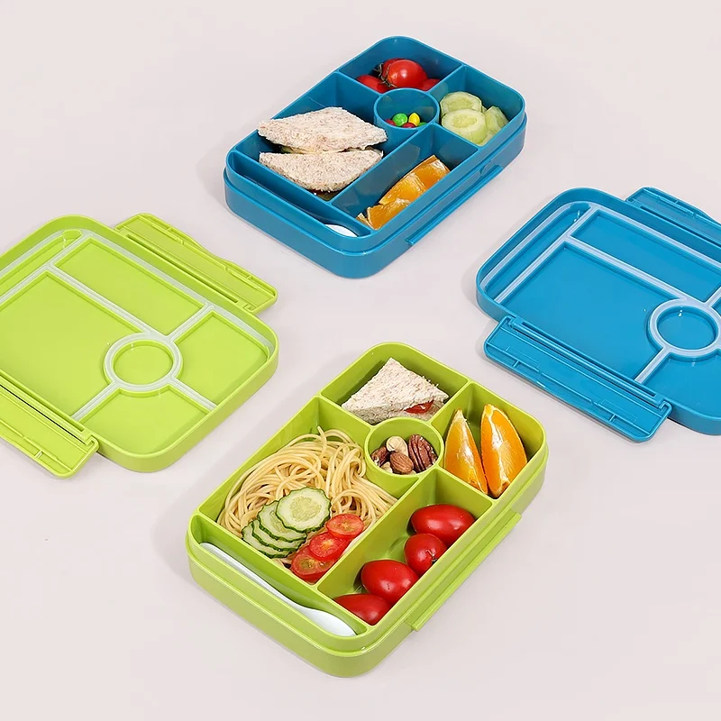 The Most Popular Products Bento Box 6 Compartments 1000 ml Lunch Box Kids Back to School Bento Lunch Box for Kids BPA Free